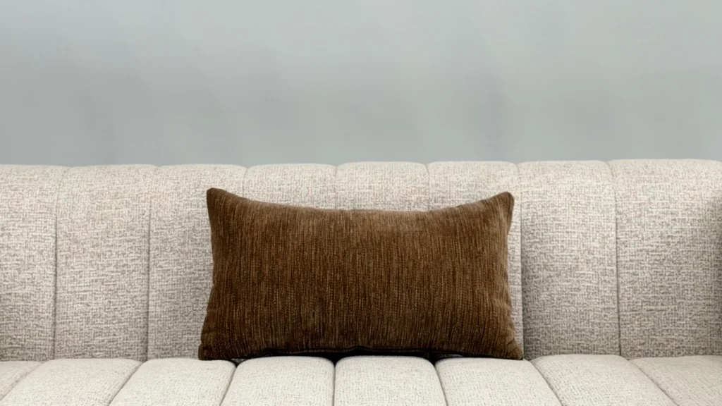 Virelle Tobacco Brown Chenille Lumbar Cushion