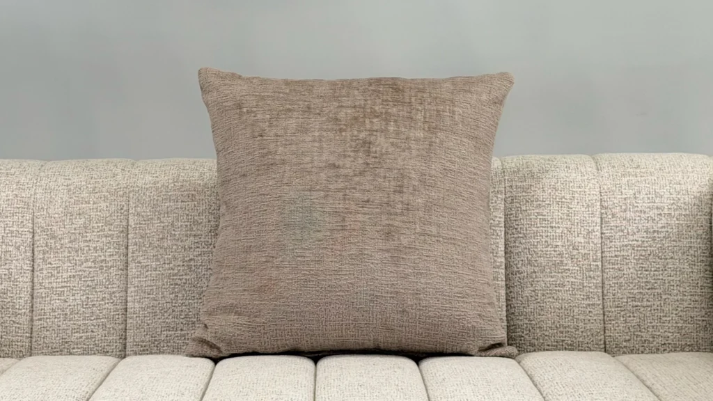 Serelle Warm Taupe Chenille Square Cushion